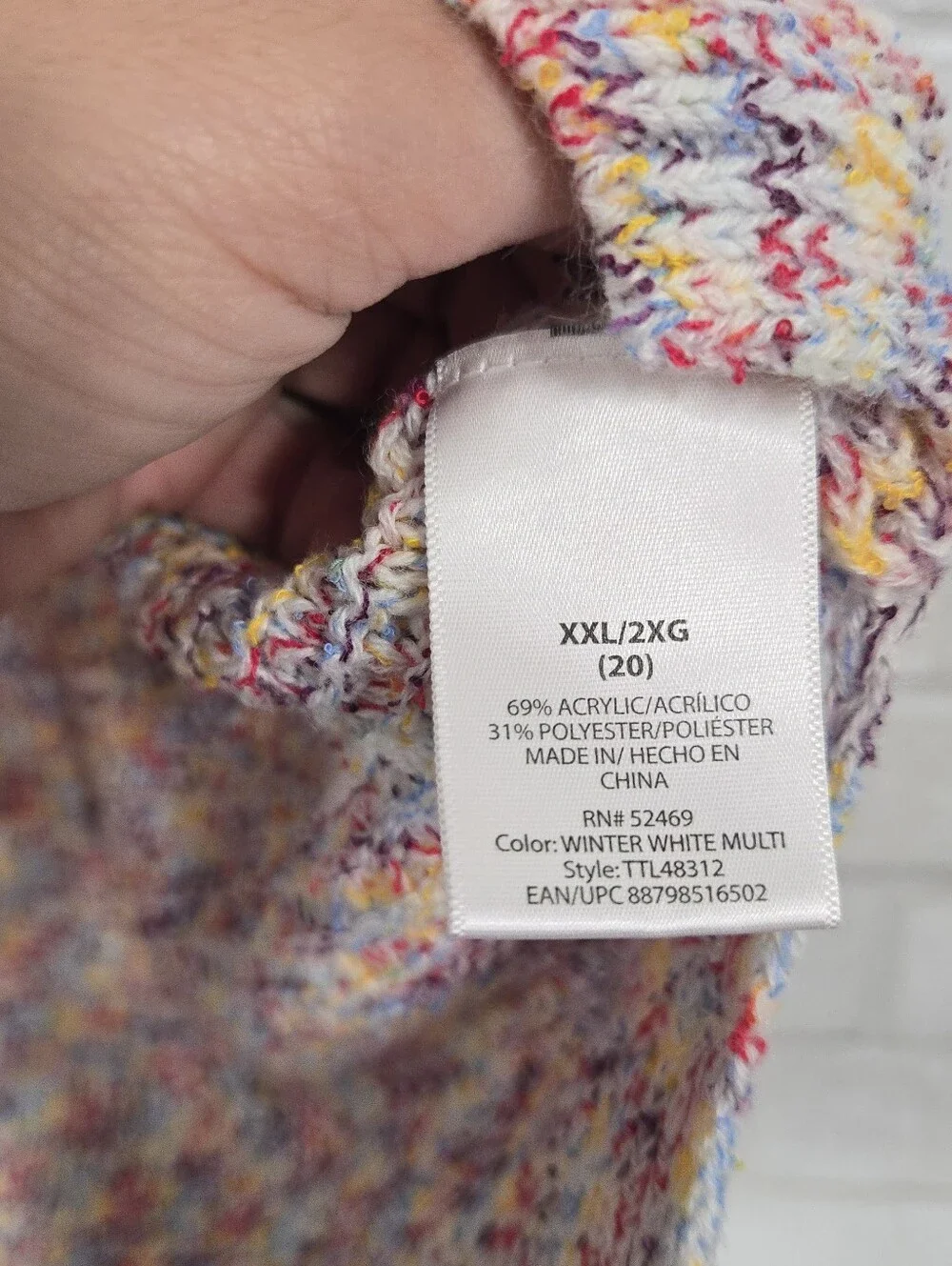 Time and Tru colorful sweater